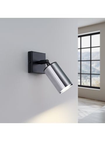 Nice Lamps Wandlampe SOLARA schwarz/chrom H 49