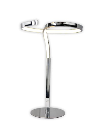 näve LED Tischleuchte "LOOP LINE" in chrome - (L)27 cm x (B)27 cm x (H)38 cm - EEK G