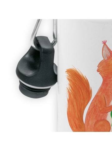 Mr. & Mrs. Panda Wasserflasche Eichhörnchen Blume ohne Spruch in Weiß