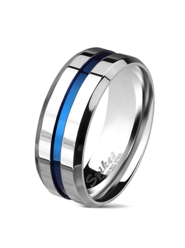 Bungsa Ring in Silber / blau