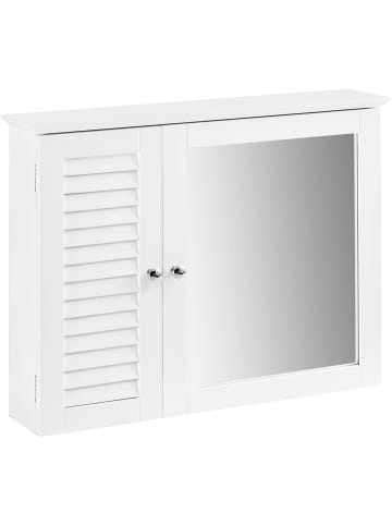 SoBuy Spiegelschrank in Weiß - (B)65 x (H)49 x (T)15cm