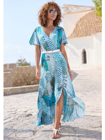 Buffalo Maxikleid in blau bedruckt