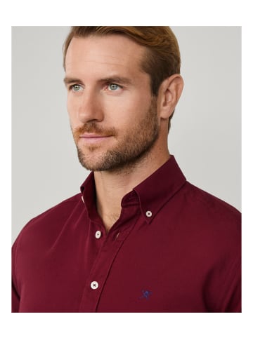 Hackett London Hemd in Bordeaux