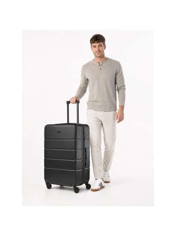Police Dublin 4 Rollen Trolley L 75 cm mit Dehnfalte in black