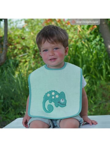 Wörner Riesen-Klettlätzchen 30 x 45 cm - Stickerei in blau,motiv