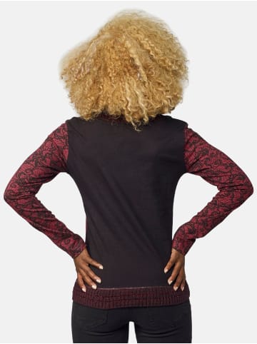 KOROSHI T-SHIRT MIT FLOCKDRUCK in rot