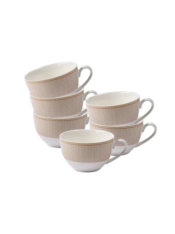 Ritzenhoff & Breker 6er Set Kaffeetassen Geo 250 ml in beige