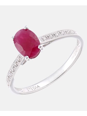 Diamant L'éternel Ring aus 375 Weißgold mit 1.2 Karat Diamant mit Rubin