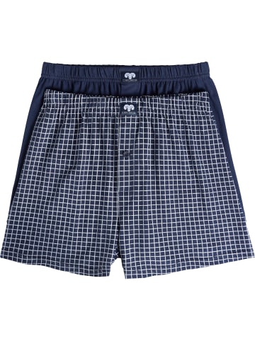 CECEBA Baumwolle, Single-Jersey Bio Boxershorts 2er-Pack in dunkelblau