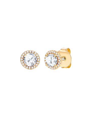 Lulu & Jane Ohrstecker aus Messing mit Zirkonia in gelbgold