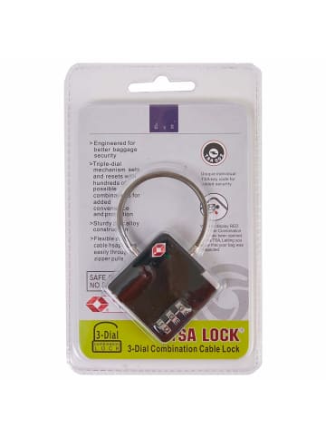D&N Bags & More - TSA Zahlenschloss 4.2 cm (schwarz) in schwarz