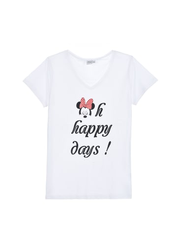 Disney Minnie Mouse T-Shirt kurzarm von Mickey Mouse in Weiß
