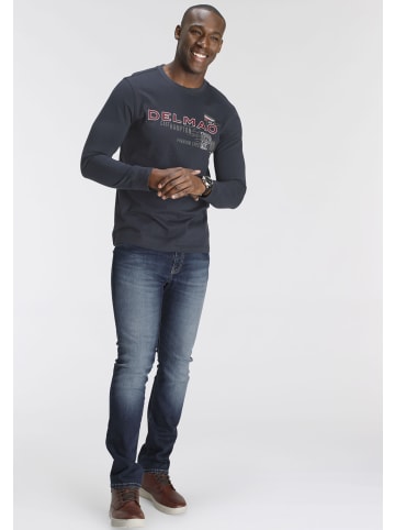 Delmao Langarmshirt in dunkelblau