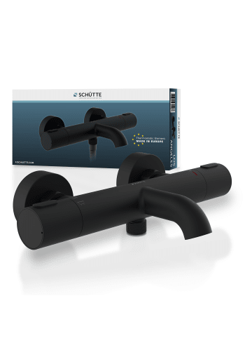 Franz Joseph Schütte LOS ANGELES Thermostat Wannenfüllarmatur, Schwarz matt