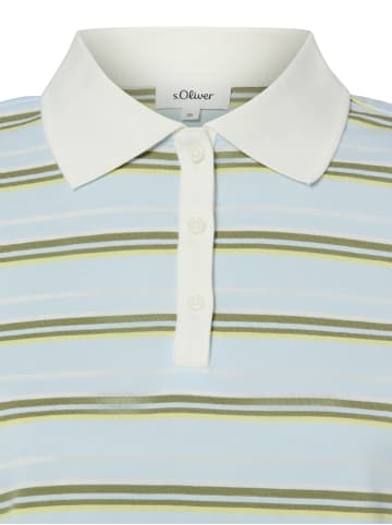 s.Oliver Poloshirt in hellblau oliv - 0002