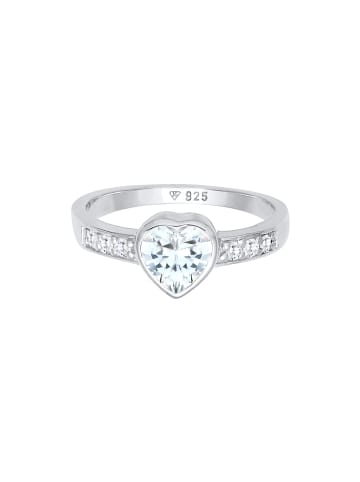 Elli Ring 925 Sterling Silber Herz in Silber