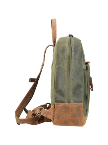 Billy the Kid Hunter City Rucksack Leder 30 cm in khaki-brown