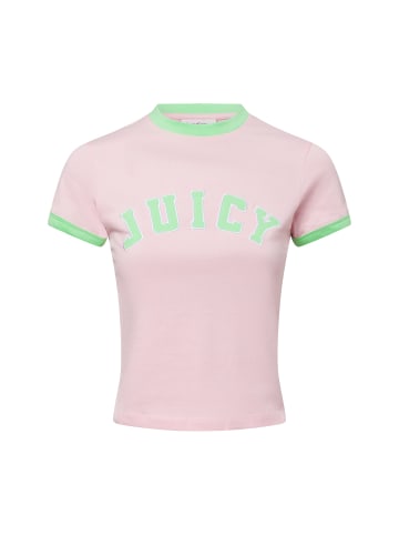 Juicy Couture T-Shirt Collegiate in rosa grün - 0001