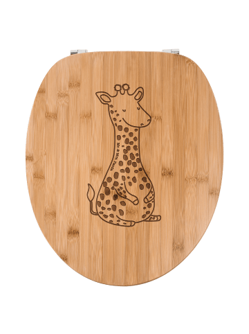 Mr. & Mrs. Panda WC-Brille Giraffe Zufrieden ohne Spruch in Transparent