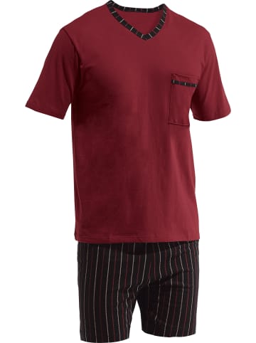 Erwin Müller Single-Jersey Shorty in schwarz/weinrot