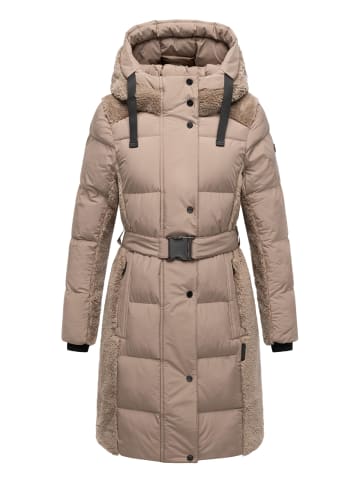 Navahoo Wintermantel Funkelteddy 14 in Taupe Grey