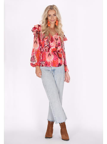 IZIA Damen Bluse in Pink Mehrfarbig