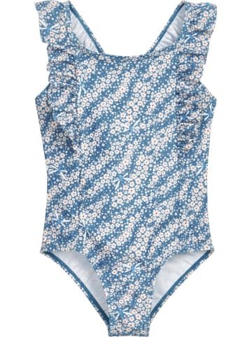 Playshoes Badeanzug "Uv-Schutz Badeanzug Blümchen" in Blau