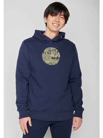 GreenBomb Hoodie Nature Mountain Circle in Marineblau