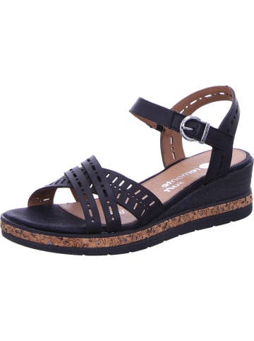 remonte Keilsandalette in schwarz