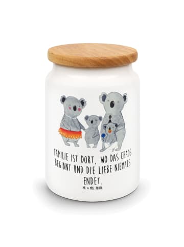 Mr. & Mrs. Panda zuckerdose Koala Familie mit Spruch in Weiß