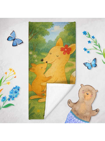 Mr. & Mrs. Panda Strandlaken Fuchs Mama Design ohne Spruch in Grau Pastell