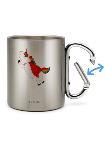 Mr. & Mrs. Panda Kaffeebecher Einhorn Geburtstag mit Spruch in Silber