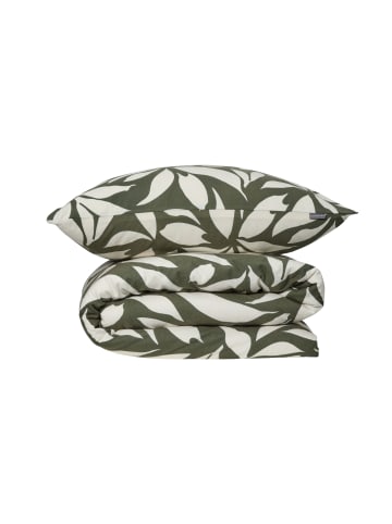 Schiesser Feinbiber-Bettwäsche-Set Leaf in Grün