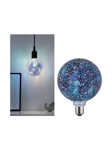 paulmann LED G125 Miracle Mosaic 470lm blue dim E27 2700K 230V F