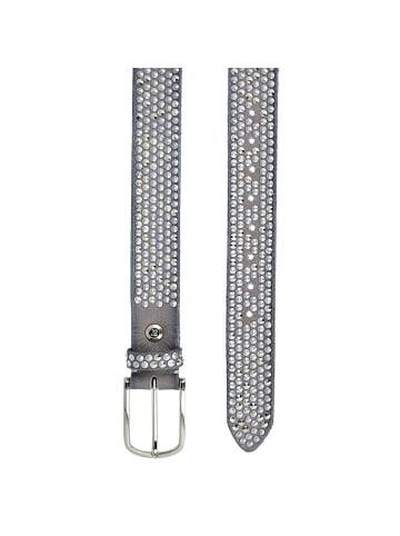 b.belt Nietengürtel Leder taupe