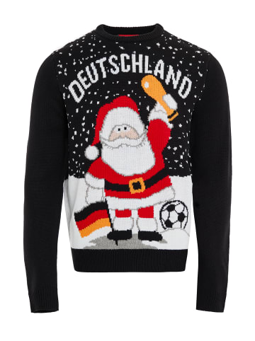 Threadbare Weihnachtspullover THB Xmas Jumper Germany in Schwarz