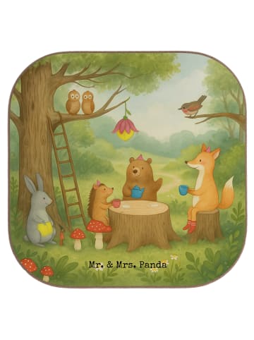 Mr. & Mrs. Panda Untersetzer für Gläser Waldtiere Picknick Desig... in Weiß