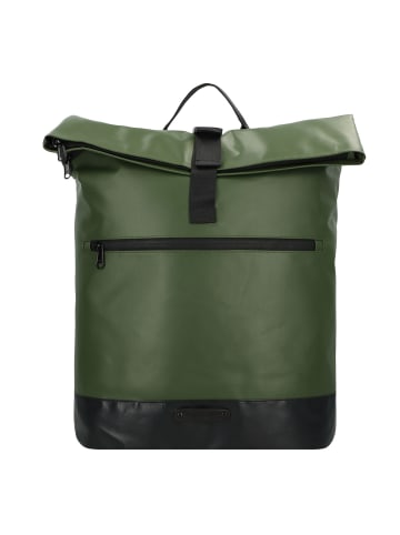 Greenburry Upcycled Tarpaulin Daypack 42.5 cm Laptopfach in olive-black