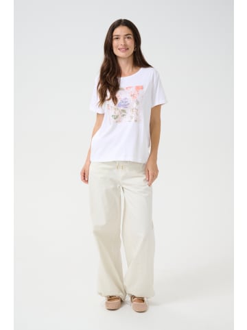 Cream T-shirt CRTria Regular fit in Floral Sequins Sepia Rose