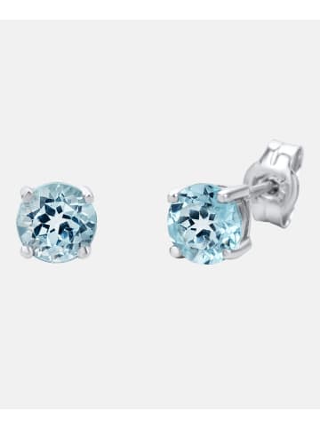 Diamant L'éternel Ohrringe aus 375 Weißgold mit Topas