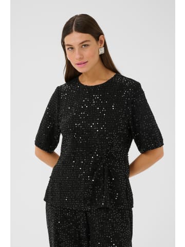 CULTURE Kurzarm-Bluse CUtamera Feminine in Black