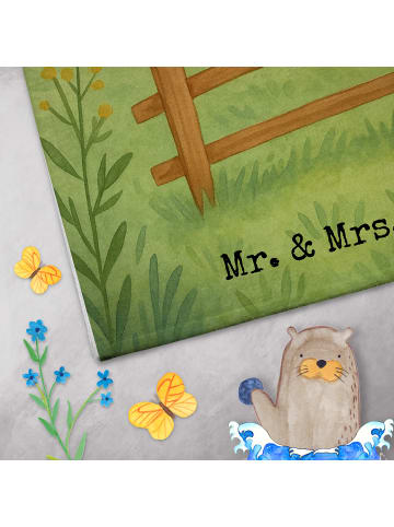 Mr. & Mrs. Panda Handtuch Pferd Springen Design ohne Spruch in Weiß