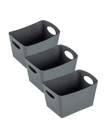koziol BOXXX S - Aufbewahrungsbox 1l Set in recycled ash grey