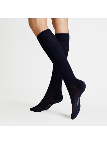 Hudson Kniestrümpfe Relax Fine druckfreier Bund in Marineblau