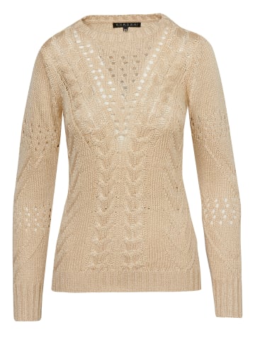 KOROSHI GESTRICKTES JERSEY in beige