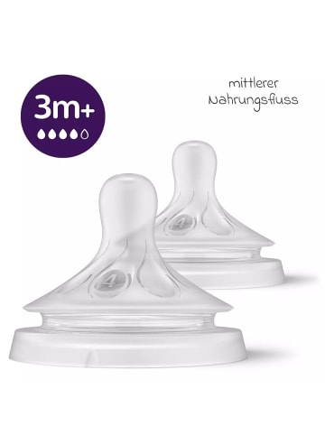 Philips Avent PP-Flasche 2er Pack Natural Response in weiss