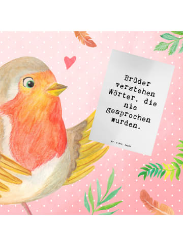 Mr. & Mrs. Panda Grußkarte Bruderverständnis mit Spruch in Weiß