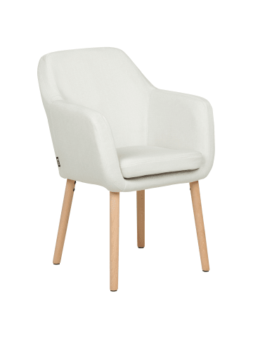 Beliani Esszimmerstuhl YORKVILLE II in Weiß/Braun - (W) 56 x (H) 82 x (L) 46 cm