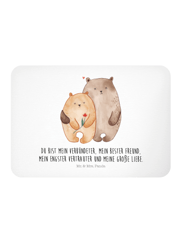 Mr. & Mrs. Panda Magnet mit Spruch Bären Liebe mit Spruch in Weiß