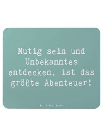 Mr. & Mrs. Panda Mauspad Spruch Unbekannte Orte erkunden mit Spruch in Meeresbrise
